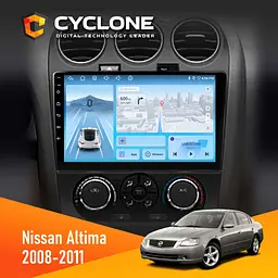Штатна магнітола Nissan Altima 2008-2011 Cyclone C10-012 4x64, DSP, 4G Cyclone (НФ-00007741)