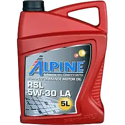 Автомобільна моторна олива Alpine RSL 5W-30 LA 5л - мініатюра 2