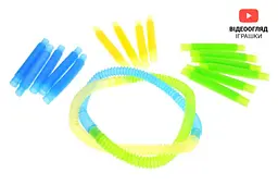 Іграшка антистрес Pop tube Fluoric SG012, що світиться, діаметр 1.9 см - мініатюра 2