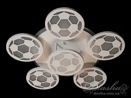 Люстра стельова LED Diasha 8065/5+1WH, 105W, 3200K-6500K, білий акрил, сучасний стиль для дитячої, коридору, кафе