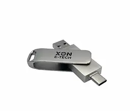 Флеш-накопичувач XON FlashDrive DuoConnect 256GB (USB 2.0 + USB Type-C) Сірий (FX2DR256MS 4081) - мініатюра 7