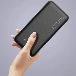 Портативний зарядний пристрій для телефона Power Bank Awei P5K 10000 mAh Павербанк USB чорний - мініатюра 8