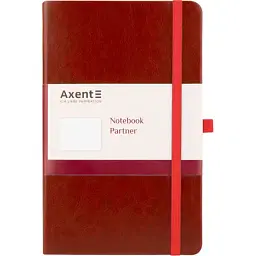 Книга записна Axent Partner Lux, 125х195 мм, 96 аркушів, у клітинку, бордова (8202-05-A)