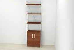 Етажерка 4/60 Ferrum-decor Серії Конект із тумбою 179x60x28 Білий ДСП Венге (FRD-105538) - мініатюра 3