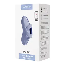 Смарт-вібратор для клітора Svakom Echo 2 Sky Blue, підігрів до 38 °C, знімна насадка на палець - мініатюра 10