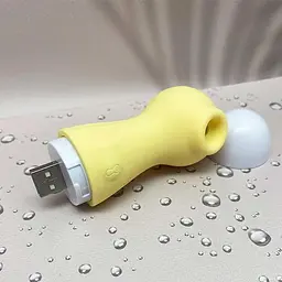 Кліторальний вакуумний вібратор Wo-sex Lilo з USB 10 режимів силіконовий Лимонний - мініатюра 2