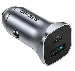 Автомобільний зарядний пристрій UGREEN CD130 Dual USB Car Charger (Space сірий) (UGR-30780) - мініатюра 2