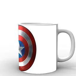 Кухоль GeekLand Captain America щит CA.02.009 330 мл білий - мініатюра 3
