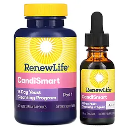 Комплексна 15-денна програма очищення від кандиди Renew Life CandiSmart краплі + 60 капсул - мініатюра 3