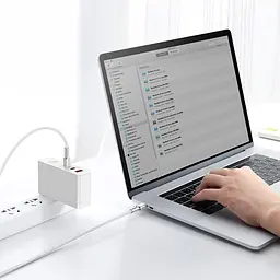 Кабель Baseus Cafule Metal Type-C to Type-C 100W (1m) white (CATJK-C02) - мініатюра 4