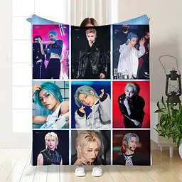 Плед 3D Stray Kids колаж 3369_B 15778 135х160 см