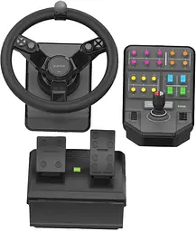 Комплект (кермо, педалі), панель приладів Logitech G Heavy Equipment Bundle Farm Sim Controller (945-000062) - мініатюра 3