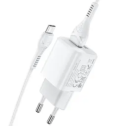 Зарядний пристрій Hoco N8 Briar dual port charger set з кабелем Micro USB - 2USB біле - мініатюра 2