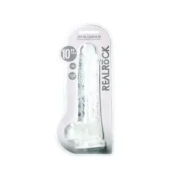 Фалоімітатор RealRock Crystal Clear 10" 25.4 см (прозорий) - мініатюра 2