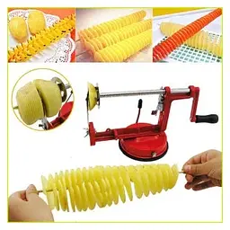 Машинка для різання картоплі спіраллю SPIRAL POTATO SLICER апарат для нарізування картоплі для чіпсів - мініатюра 6