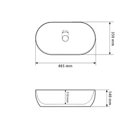 Умивальник VBI Modena S terazzo glossy накладний VBI-012004, Цветной - мініатюра 2