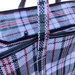 Сумка господарська №4 поліпропіленова картата на блискавці 48×54×25 см - мініатюра 7