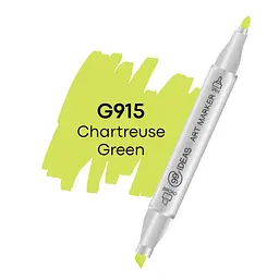 Маркер двосторонній Шартрез зелений, G915, 99IDEAS