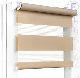 Ролети день ніч Ролети на вікна день ніч Жалюзі день ніч 201 Пісочно-бежева 870 - мініатюра 1