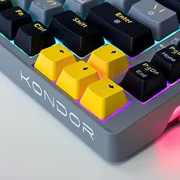 Ігрова механічна клавіатура Kondor Moonlight X / Дротове підключення / Brown Switch / Black Grey Black - мініатюра 5