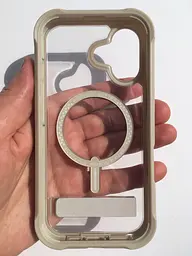 Чохол ZAGG Gear4 Rainier MagSafe KS для iPhone 17 Прозорий протиударний із підставкою Бежевий - мініатюра 5