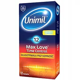 ПР. Презервативи UNIMIL BOX 12 MAX LOVE TIME CONTROL Unimil 27-144069 102806