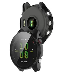Чохол-накладка DK Пластик Gloss Скло Full Cover для Garmin Forerunner 255/255 Music 015821 Black - мініатюра 3
