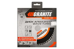 Диск відрізний алмазний MasterTool по бетону каменю граніту Granite 180 мм турбохвиля - мініатюра 2