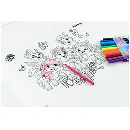 Підкладка розмальовка Kite Little Pony 30х40 см силіконова (LP22-424) - мініатюра 5