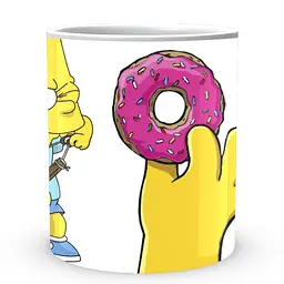 Кухоль GeekLand Сімпсони The Simpsons Барт з рогаткою та пончик CP 03.378.154 330 мл білий - мініатюра 2