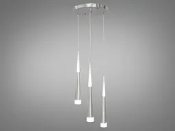 Люстра стельова LED Diasha 3002/3SV, 14W, 3 лампи, регульована висота, сучасний стиль для сходової клітини