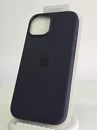 Оригінальний силіконовий чохол для iPhone 15 Apple Silicone Case with MagSafe Midnight Black MT0J3ZM/A - мініатюра 2