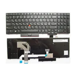 Клавиатура ноутбука Lenovo ThinkPad T570/P51S черная с черной, трек (A46078)