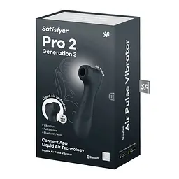 Вакуумний стимулятор клітора з вібрацією Satisfyer Pro 2 Generation 3 Connect App чорний - мініатюра 6