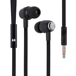 Проволочные наушники Celebrat 3.5 mm G9 вакуумные с микрофоном 1.2 m Black