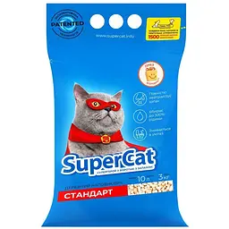 Наповнювач для туалету Super Cat Стандарт Деревний вбирний 3 кг (10 л) (3550)