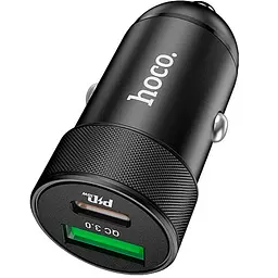 Автомобільний зарядний пристрій Hoco Z32B QC3.0 1 USB + Type-C Black + USB Cable iPhone - мініатюра 5