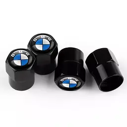 Ковпак вентиля колеса BMW БМВ 4 шт Тюнінг Чорні - мініатюра 2