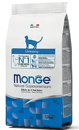 Сухий корм Monge Cat Urinary для котів усіх порід зі смаком курки, риби та рису 10 кг (8009470004916)