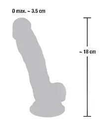 Фалоімітатор Medical Silicone Dildo 18 см тілесний - мініатюра 6