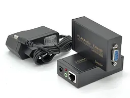 Активний подовжувач VGA сигналу до 100 м по витій парі Cat5e/6e, 1080P
