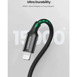 Дата кабель USB-C to Lightning 2.0m 3A US171 black Ugreen (60752) - мініатюра 3