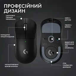Миша бездротова Logitech G Pro X Superlight 2 Lightspeed Wireless (910-006630) чорна - мініатюра 10