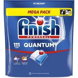 Засіб для миття посуду в посудомийних машинах Finish Quantum 111 капсул