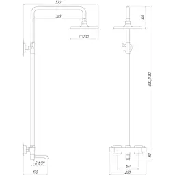 Душова система Globus Lux GLM-0041T-BB - мініатюра 5