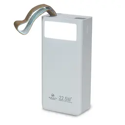 Повербанк 30000mAh Power Bank Kraft TPB-2330 White 22.5W QC3.0 LED-ліхтар (43-00034) - мініатюра 2