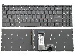 Клавіатура для ACER Aspire A515-53, A515-52, A515-54, A515-55, A515-56, A515-44, A515-45, A515-46, A315-42, A315-55 (RU Black без рамки з підсвічуванням). Оригінал