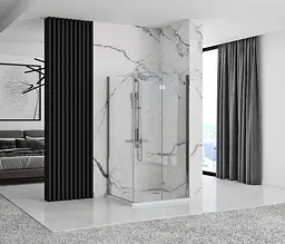 Душова кабіна Rea Molier 90x100 chrome REA-K8535 + REA-K6371, Хром, Універсальна, прозорий, хром - мініатюра 3