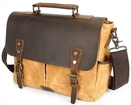 Діловий портфель у поєднанні зі шкірою 20120 Vintage рудий - мініатюра 3