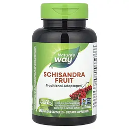 Шизандра Nature's Way Schisandra Fruit, 100 вегакапсул для підтримки роботи печінки та імунної системи
